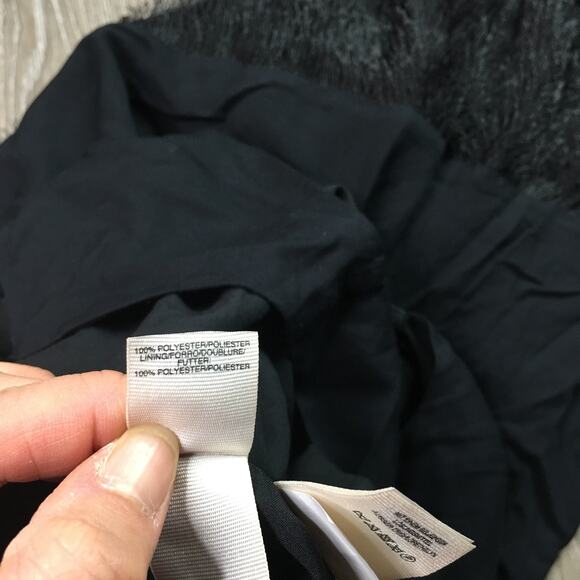 Rachel Rachel Roy Sleeveless Faux Fur Trim Shift Mini Dress Black Small - Picture 6 of 8